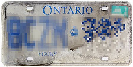 replacing damaged license plate ontario.